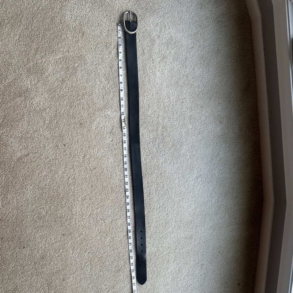 Mossimo Supply Co. Black Leather Belt with Silver Buckle